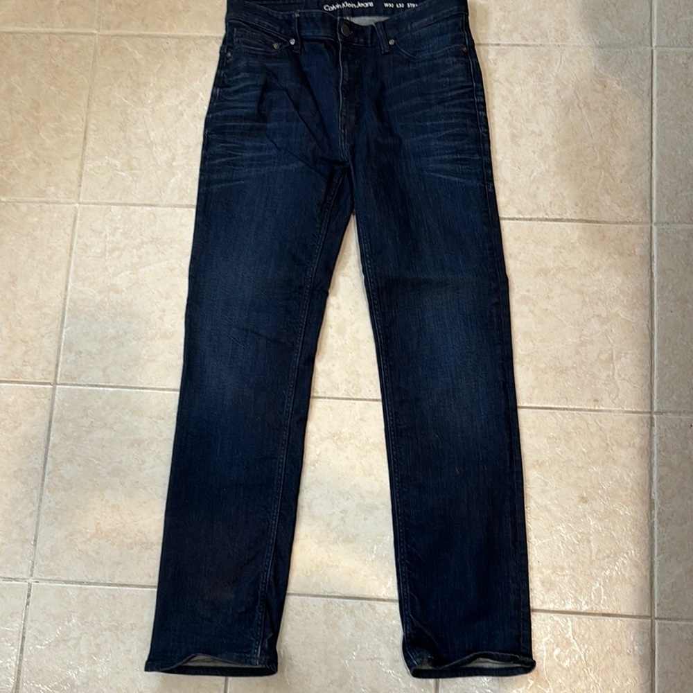 Calvin Klein Blue Straight Jeans for men